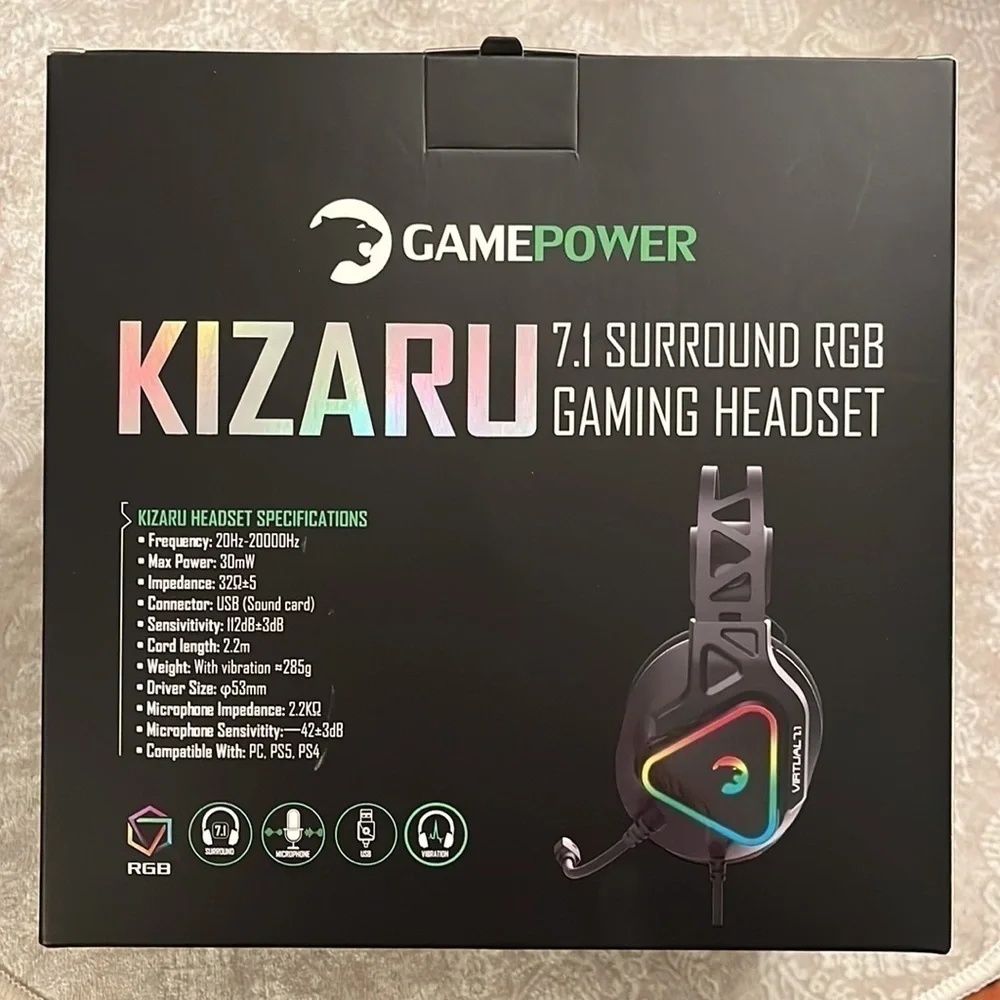 Brand New 7.1 Virtual Surround Sound Premium Gaming Headset Gamer Vibration